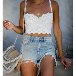 Vici eyelet crop top